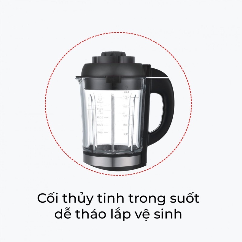 [Mã 254ELSALE giảm 7% đơn 300K] Máy làm sữa hạt đa năng Rapido RHB1800D, HÀNG CHÍNH HÃNG, BẢO HÀNH 12 THÁNG