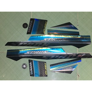 Tem sirius 110 spark xanh ngọc đen crom