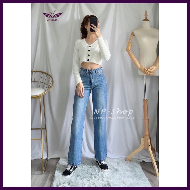 Quần jeans nữ ống rộng culottes form dài kiểu wash Nhipham shop/quần bò nữ/vnxk | BigBuy360 - bigbuy360.vn