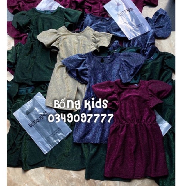 Váy Party Bé Gái Kim Tuyến Tay Rũ Kiabi