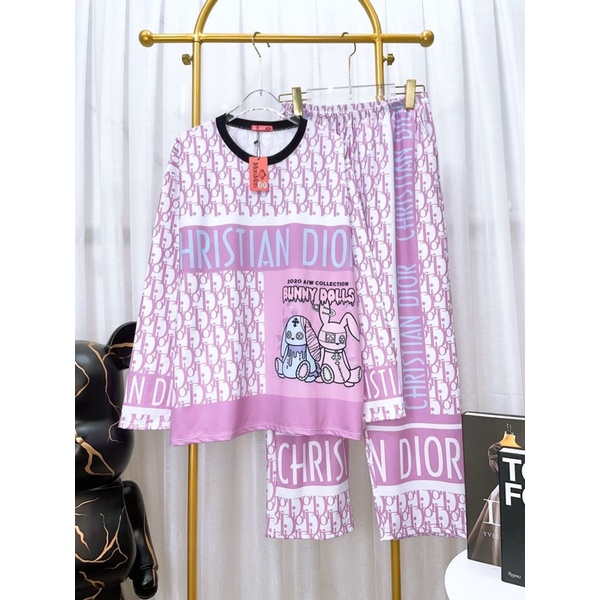 Đồ ngủ tay dài sau sinh, mặc nhà mặc ngủ thun lạnh đẹp mát 3710