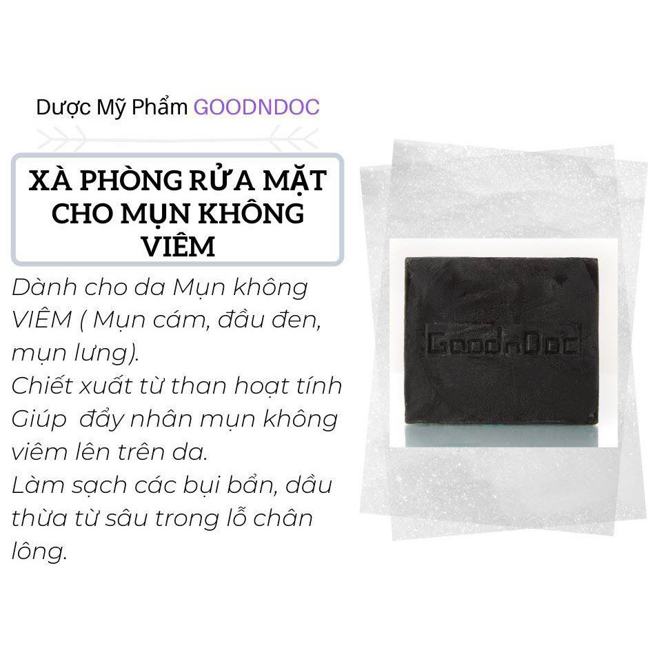 Xà Bông, Xà Phòng Giảm Nhờn, Ngừa Mụn, Làm Sạch Sâu Goodndoc AC Soap/Blackhead Soap 100g