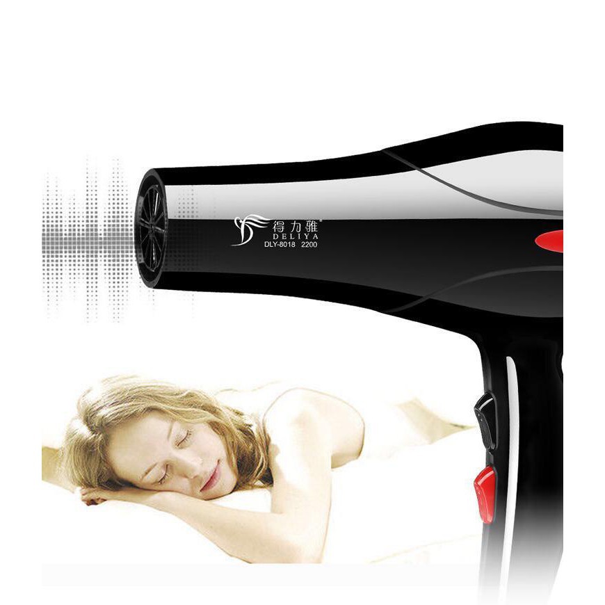 Máy Sấy Tóc Deliya 8018 Công Suất Lớn 2200W Tặng Kèm Đầu Sấy Siêu Hot DL08