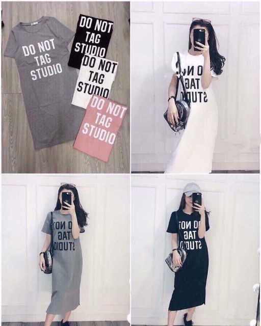 Đầm Suông in Chữ Dài 1m1