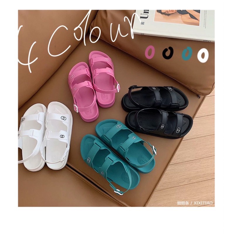 SẴN , ib shop để chọn size_ Sandal ullzzang quai dán ngang hàng Quảng Châu 2021