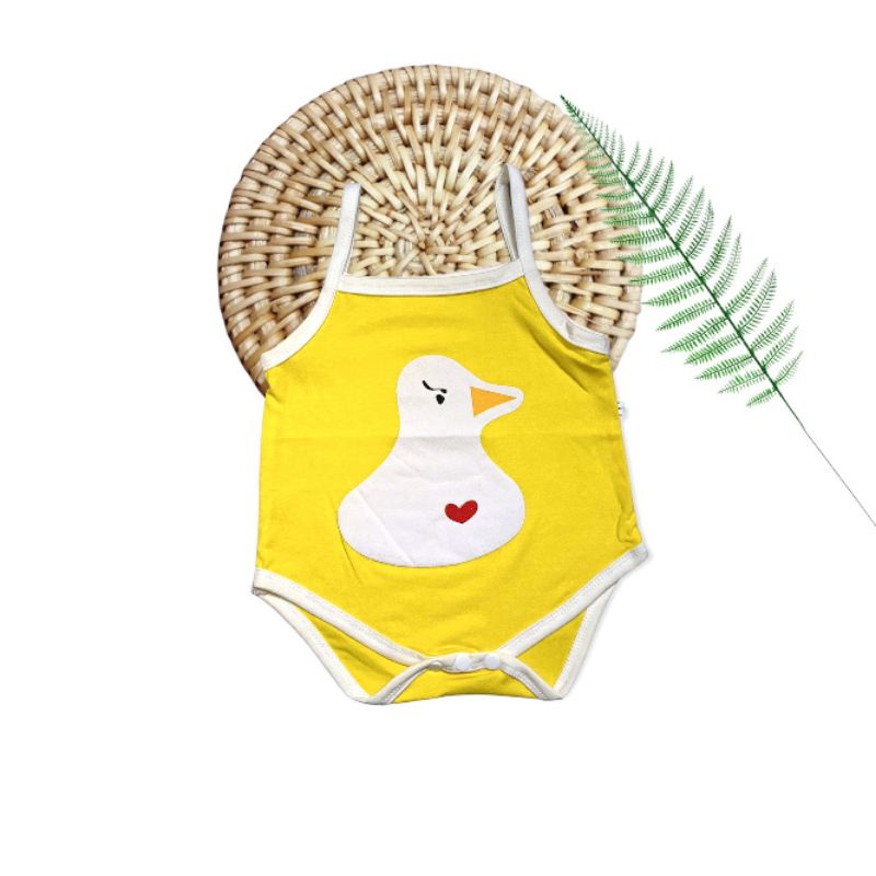 Bodysuit hai dây thoáng mát cho bé gái có nút bấm