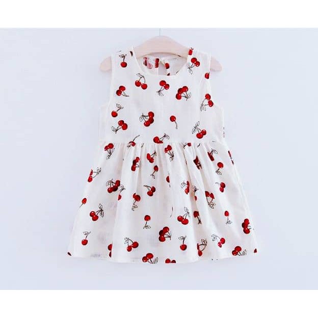 Váy Cherry Quảng Châu Cho Bé