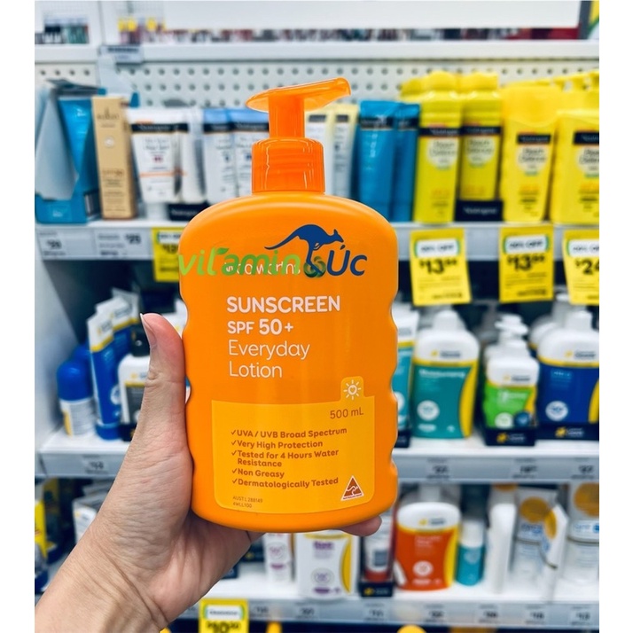 Kem chống nắng Woolworths SPF 50+ Everyday Lotion chống thấm nước suốt 4 tiếng. Date 2025 [Nhập khẩu trực tiếp từ Úc]