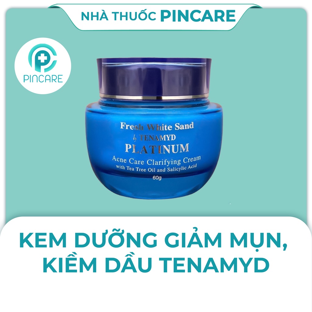 Kem dưỡng giảm mụn, kiềm dầu Tenamyd Platinum Acne Clarifying Cream 60g - Hàng chính hãng - Nhà thuốc Pincare