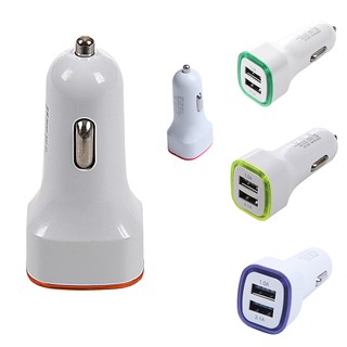 Bộ sạc 2 cổng usb 2.1a có đèn led dùng cho xe ô tô