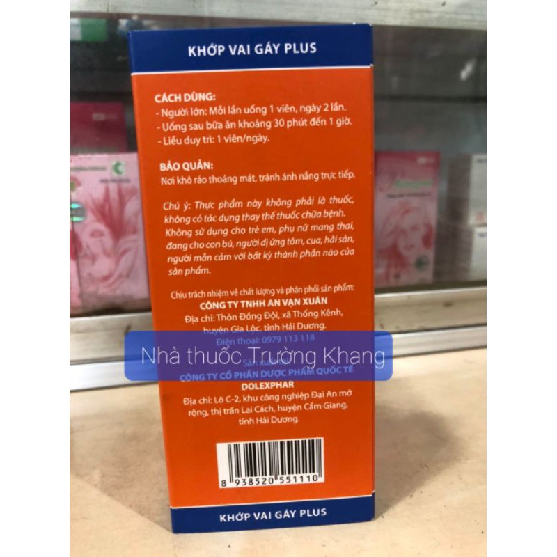 KHỚP VAI GÁY PLUS, hộp 30 viên