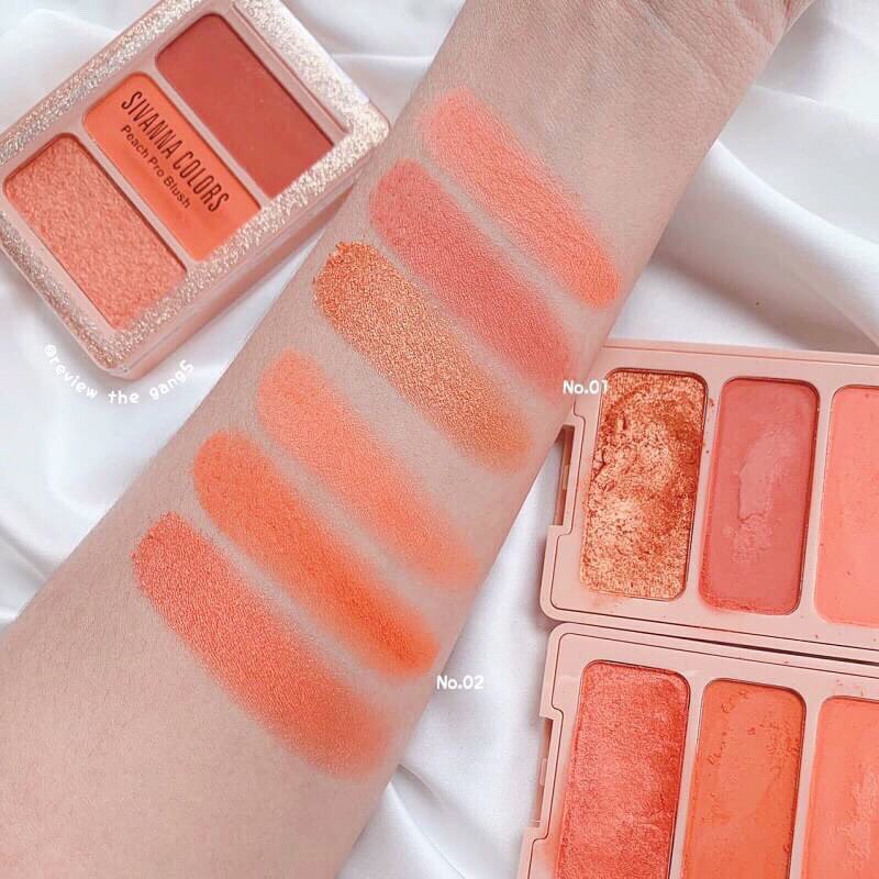 Má hồng Sivanna Colors Peach Pro Blush HF6030 6g vừa makeup cho cả má và mắt vô cùng tiện lợi