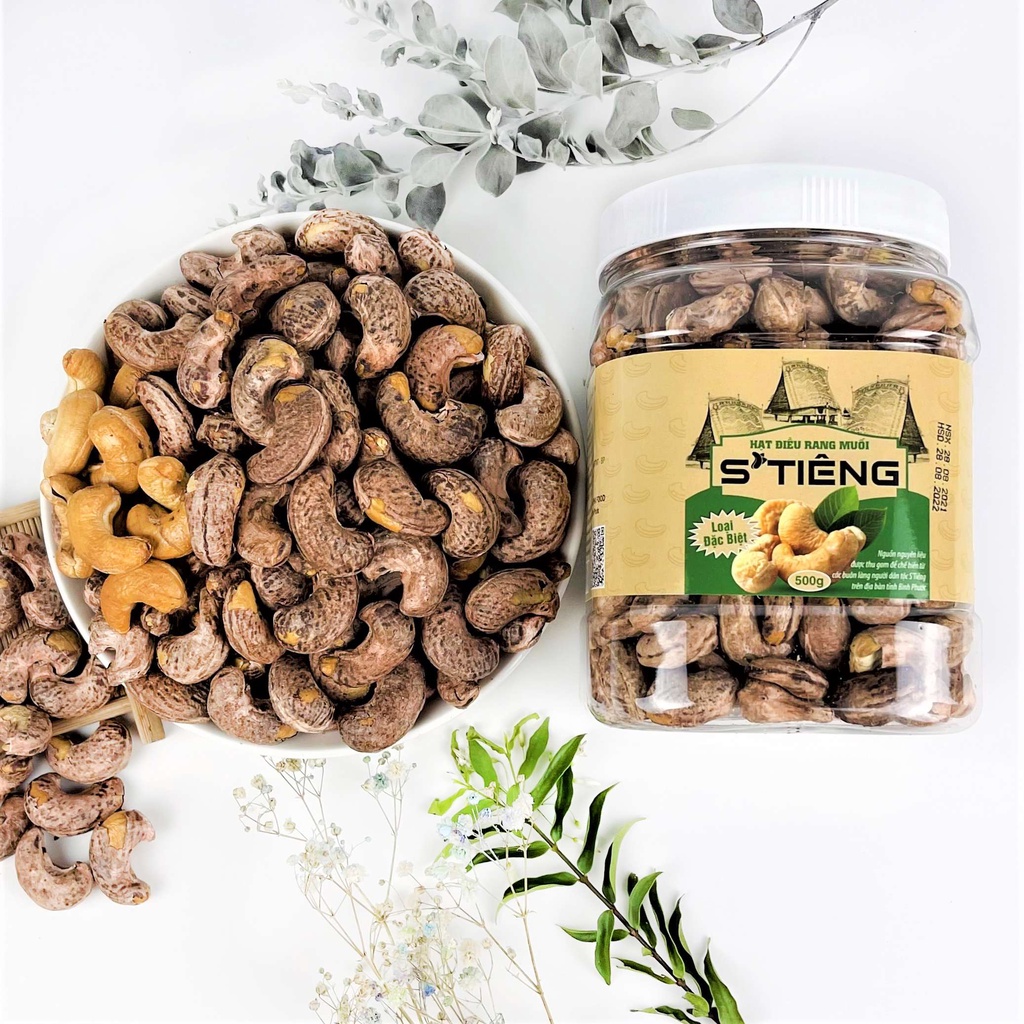 1KG Hạt điều rang muối Nguyên hạt Stiêng Loại B