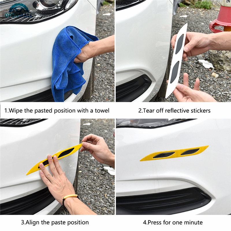 Set 6 miếng dán phản quang chống trầy chuyên dùng cho xe hơi / xe máy