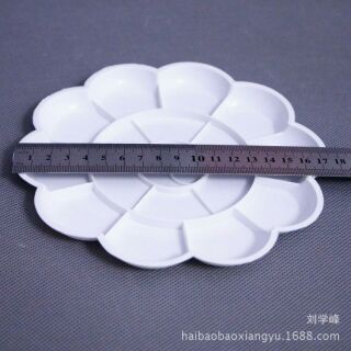 Bộ 5 khay pha màu hoa đào 18cm