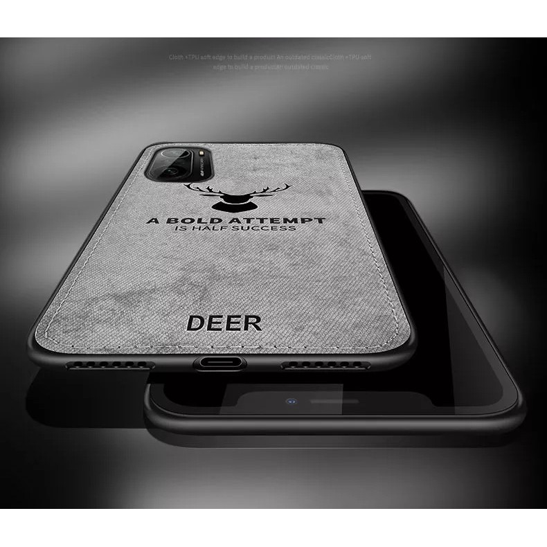 Ốp lưng Redmi K40 / K40 Pro / Poco F3 / K50 / K50 Pro / K50 Ultra / K60 / K60 Pro vải hình hươu nai thời trang cao cấp