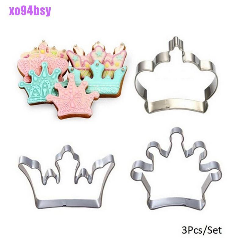 Set 3 Khuôn Cắt Bánh Quy Xo94Bsy Hình Vương Miện King Queen