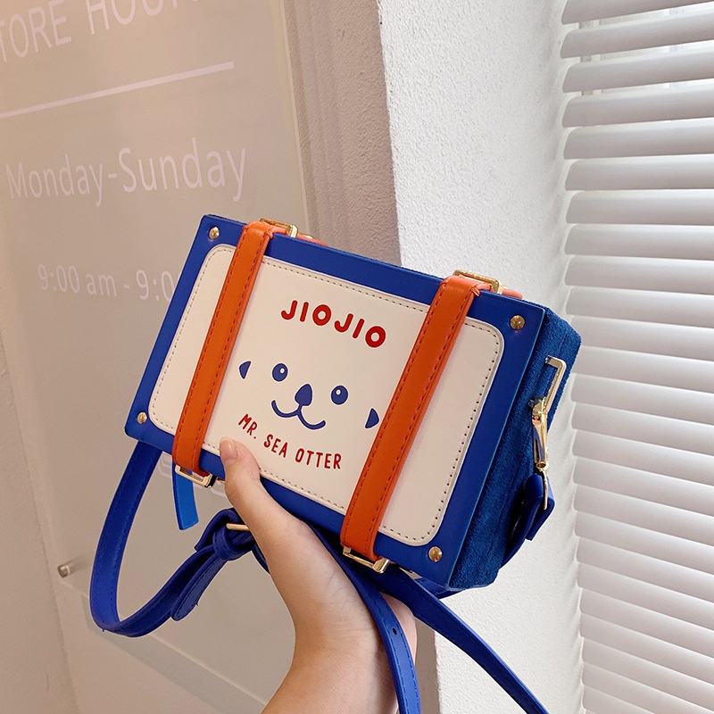 Túi Đeo Vai Dáng Vuông In Họa Tiết Hoạt Hình Kiểu retro Thời Trang Cho Nữ