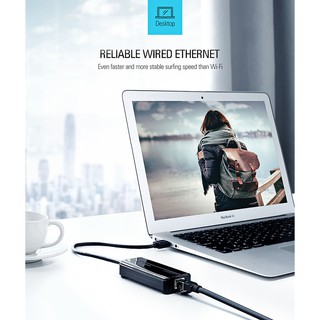Bộ Chia USB 3 Cổng  Kèm Cổng LAN Ugreen CR103