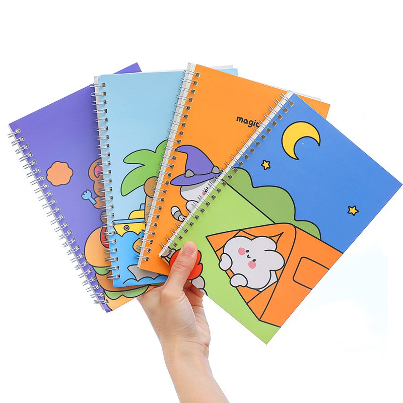 Sổ còng A5 học sinh sổ tay sáng tạo dày 120 trang cuốn sổ nhật ký nhỏ dễ thương hoạt hình
