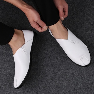 Giày lười da thật thời trang cho nam size 38~46