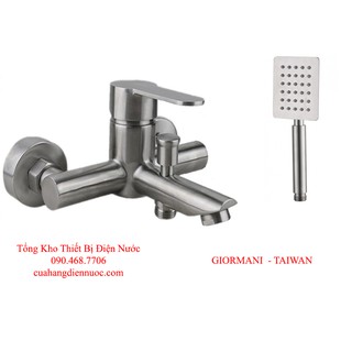 Tron bộ sen tắm inox 906 kèm bát sen vuông inox cao cấp SNL906-VHS10