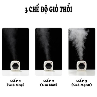 Quạt đeo cổ mini thời trang phong cách retro camera
