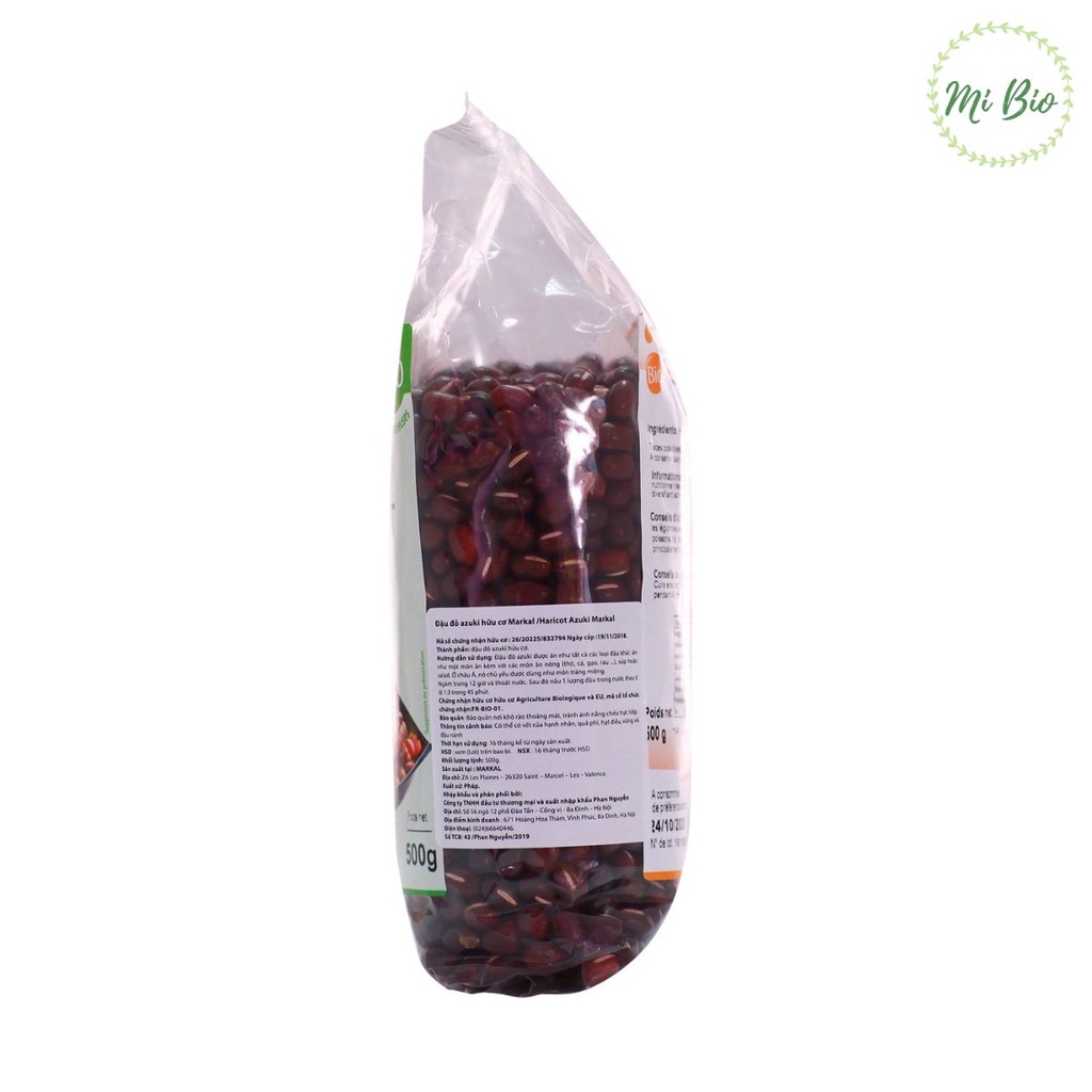 Hạt đậu đỏ Azuki hữu cơ 500g - Markal