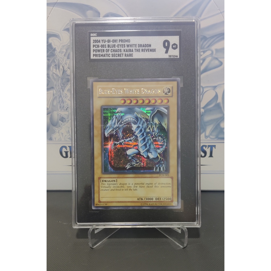 Thẻ Bài YuGiOh Blue-Eyes White Dragon PCK-001 Secret Rare SGC 9