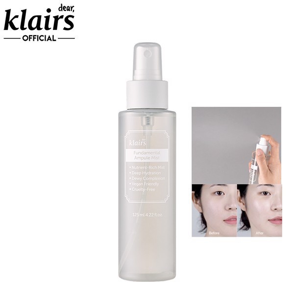 Xịt Khoáng Dưỡng Ẩm, Làm Dịu Da Và Chống Oxy Hóa Klairs Fundamental Ampule Mist 125ml