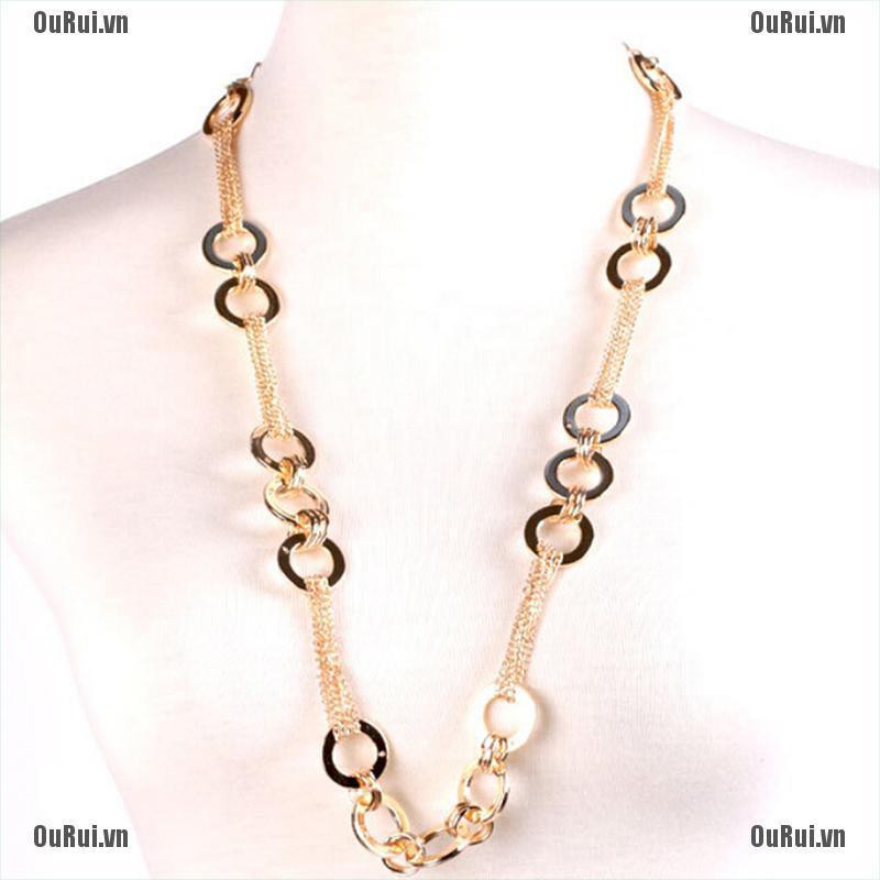 Thắt Lưng Dây Xích Kim Loại Đính Đá Pha Lê Thời Trang Cho Nữ