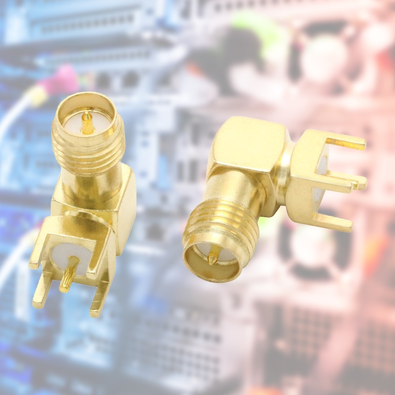 Đầu Nối SMA Cái Góc Phải 90 Độ 90 Độ SMA-F-Wwe PCB