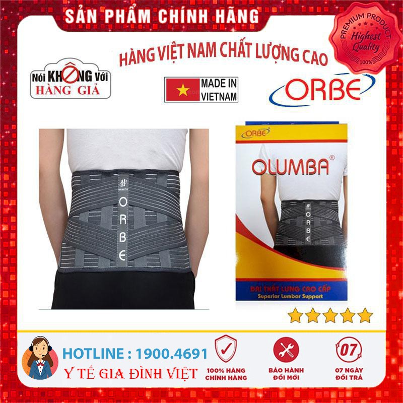 ⚡️Chính hãng⚡️ Đai lưng Olumba Orbe hỗ trợ cột sống, thoát vị đĩa đệm,cố định vùng bụng