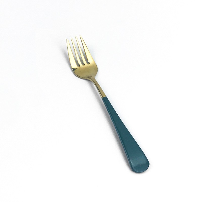 Dĩa inox 304 mạ vàng chuôi nhiều màu đặc sắc được sản xuất theo công nghệ tiên tiến của Nhật Bản Gelife beermart PP | BigBuy360 - bigbuy360.vn