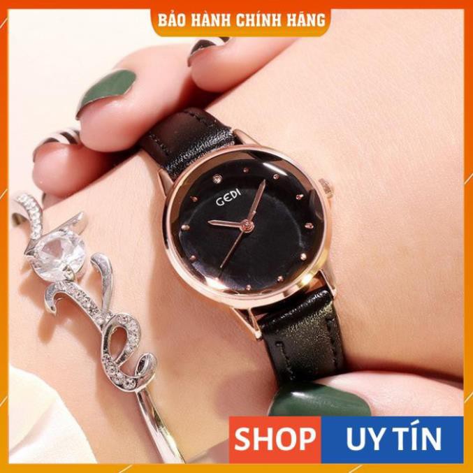 [NEW ARRIVAL] Đồng hồ nữ Gedi dây da mặt nhỏ siêu xinh - Hàng chính hãng