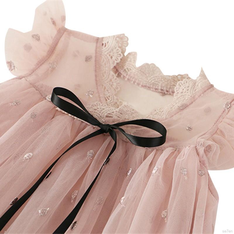 Đầm Ren Hoa Xinh Xắn Đáng Yêu Dành Cho Bé Gái