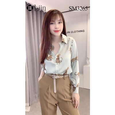 Áo sơ mi nữ chất Lụa cao cấp, dài tay form công sở thời thượng màu Xanh Tiger Liin Clothing SM3265 | BigBuy360 - bigbuy360.vn