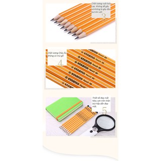 Combo bộ bút chì gỗ STABILO Pencil 2B PC88
