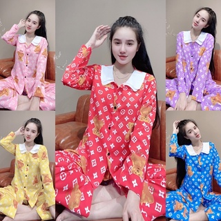 Đồ Bộ Pijama Kate Lụa Viền PHỐI VIỀN Siêu Xinh Dưới 57kg[ ĐƯỢC CHỌN MẪU]