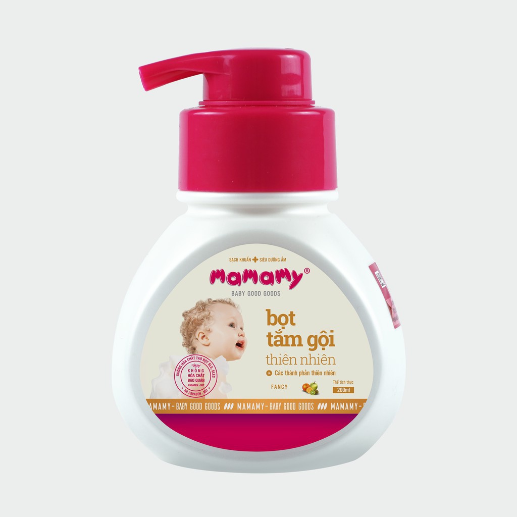 Quà Tặng Dầu tắm gội, Bọt tắm gội thiên nhiên Mamamy Rasberry 150ml