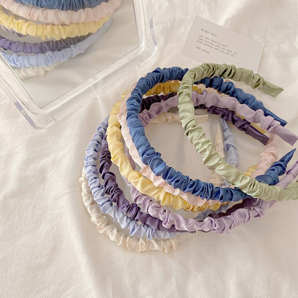 Băng đô vải lụa màu kẹo đơn giản thời trang dành cho nữ