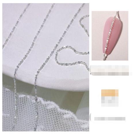 Mã dây xích vàng bạc nhiều kiểu trang trí nail mã mới