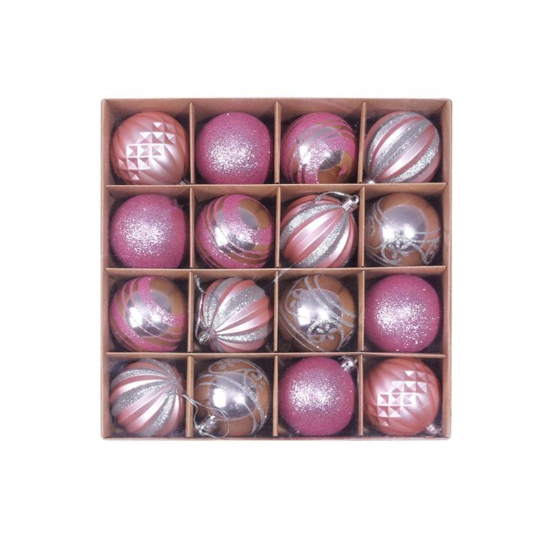 Set 16 Trái Châu 6cm Trang Trí Cây Thông Noel