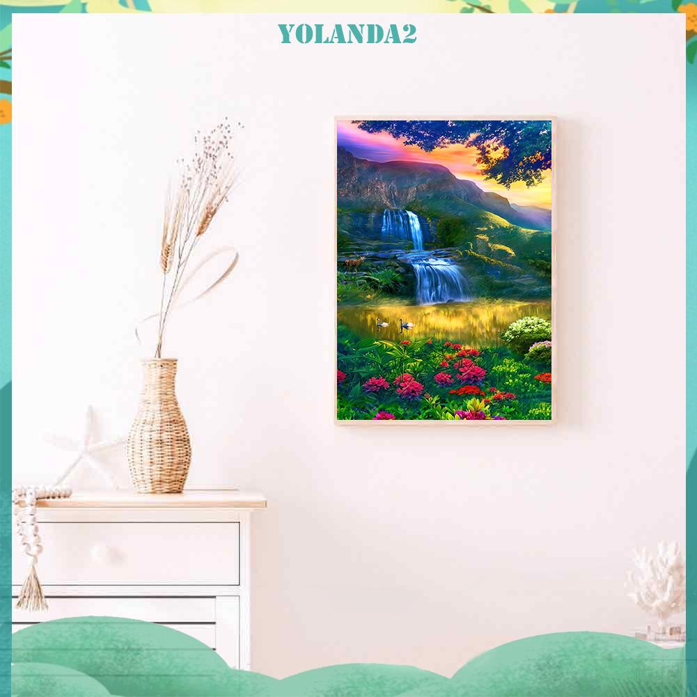 Tranh Đính Đá Kim Cương Toàn Bộ 5D DIY Hình Vẽ Phong Cảnh Núi