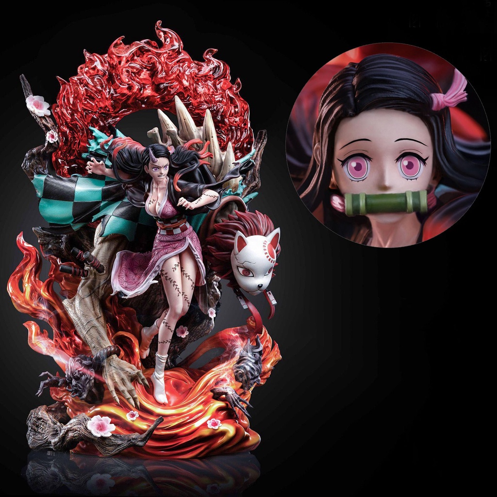 Mô hình nhân vật Kamado Nezuko Kimetsu no Yaiba - Thanh Gươm Diệt Quỷ hàng mới ra có led cực đẹp, chất lượng