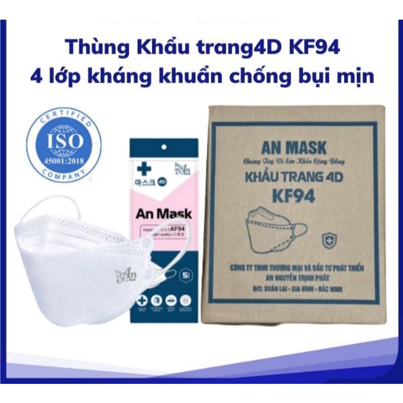 Thùng 300 chiếc Khẩu trang 3d mask - Monji - kf94 - khẩu trang y tế