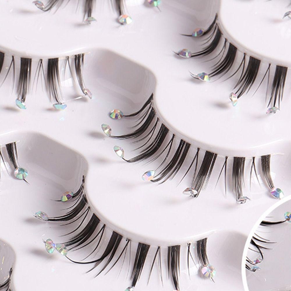 5 Cặp Lông Mi Giả Handmade Trong Suốt Dùng Nối Mi Phong Cách Halloween