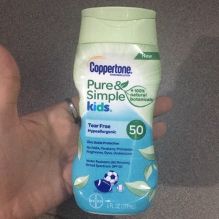 Kem chống nắng Coppertone Pure & Simple Kids SPF50 (177ml) - Hàng xách tay từ Mỹ