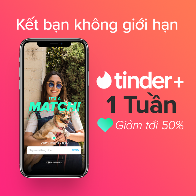 Toàn quốc [E-voucher] Gói Tinder Plus 1 tuần