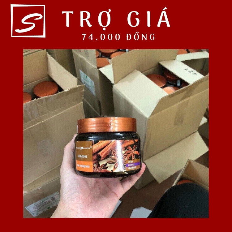 Sale-Tẩy da chết chiết xuất quế hồi và cafe của Nga